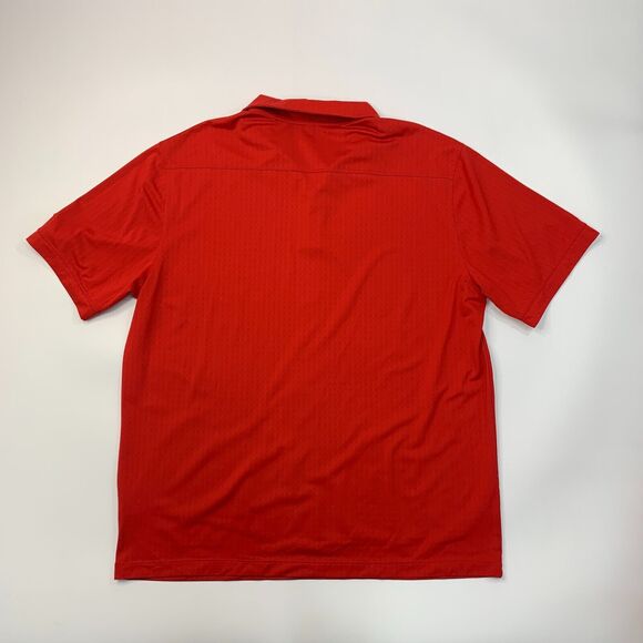 Nike Golf Shirt Men XL Extra Large Red Tour Performance Moisture Wicking Polo - Picture 3 of 12